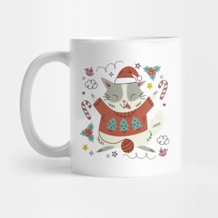 Meowy Christmas Cat Mug